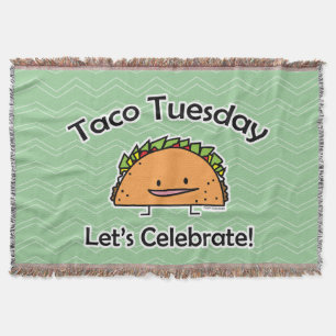 Taco Tuesday shell cheese Mexican food Throw Blanket