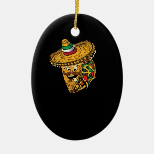 Taco Tuesday Tacos Cinco De Mayo Ceramic Tree Decoration (Front)