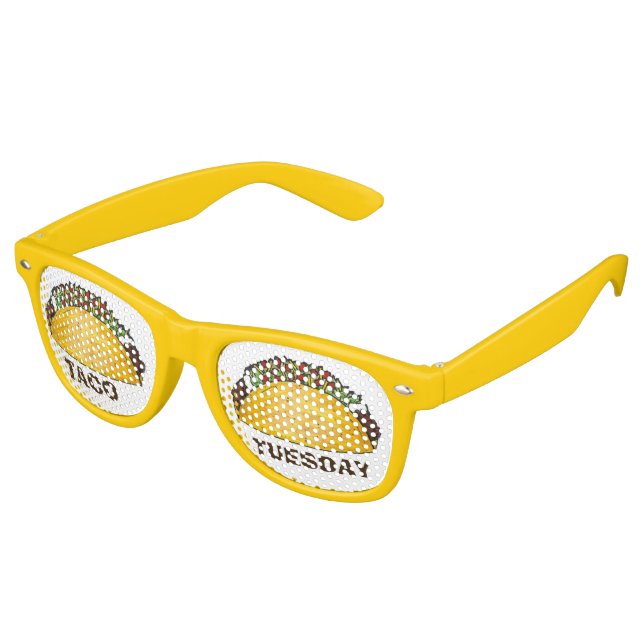 Taco Tuesday Tex Mex Mexican Food Cinco de Mayo Retro Sunglasses (Angled)