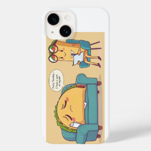 Taco Tuesday Therapy - Funny Cartoon Food Art Case-Mate iPhone 14 Case