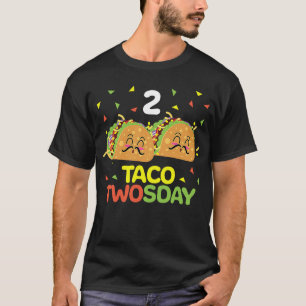Taco Twosday 2nd Birthday I'm Dos for Kids Toddler T-Shirt