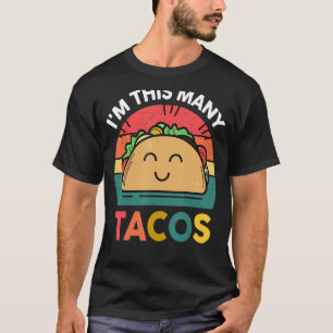 Taco Twosday Birthday Party I'm This Many Tacos Me T-Shirt