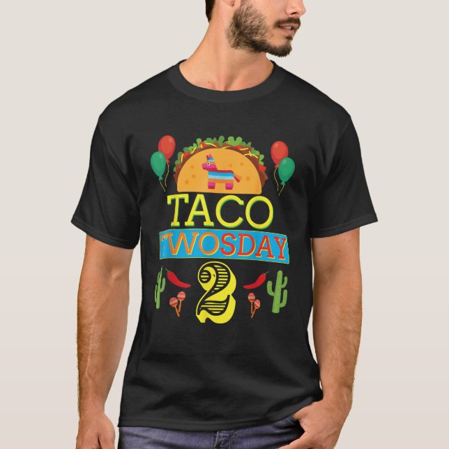Taco Twosday Birthday Shirt 2 Two Year Old Boy Gir (Front)