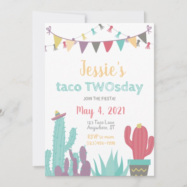 Taco Twosday Invitation (Front)