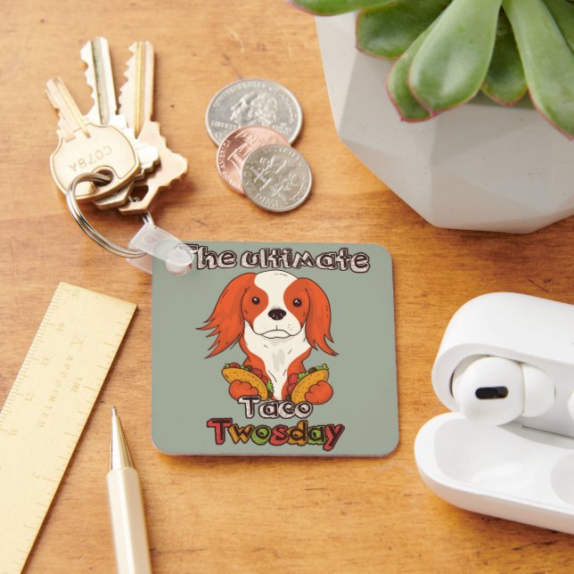 Taco Twosday Puppy 2-22-22 Key Ring (Desk)
