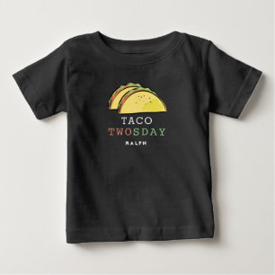 Taco Twosday Tuesday 2nd Birthday Boy Baby T-Shirt