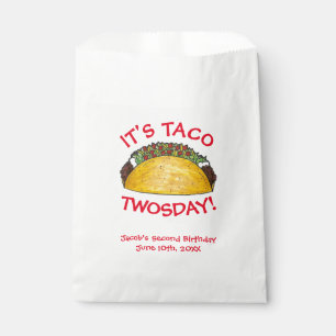 Taco TWOSday Tuesday 2nd Birthday Party Fiesta Favour Bags