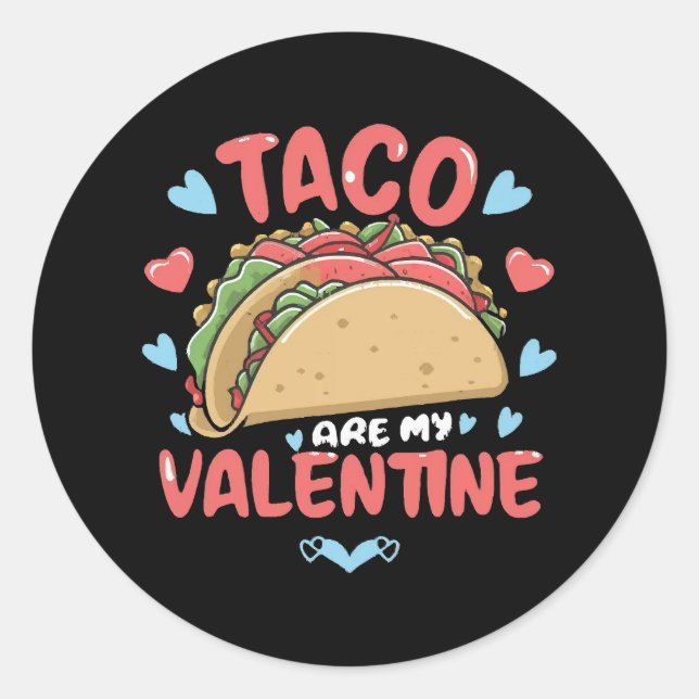 Taco-valentine Classic Round Sticker (Front)