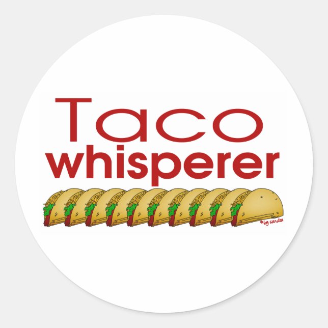 Taco Whisperer Classic Round Sticker (Front)