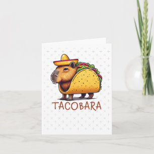 Tacobara Capybara In A Taco Costume Sticker Card