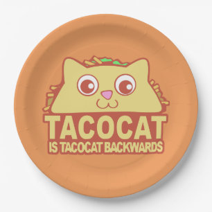 Tacocat Backwards II Paper Plate