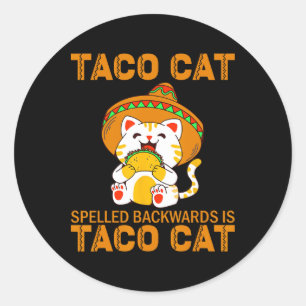 Tacocat For Kids Taco Cat Cinco De Mayo Tacocat Ca Classic Round Sticker