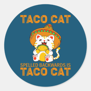 TacoCat for Kids Taco Cat Cinco de Mayo TacoCat Classic Round Sticker