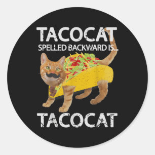 Tacocat Funny Cat Taco Lover Tee Kitty Tacos Shirt Classic Round Sticker