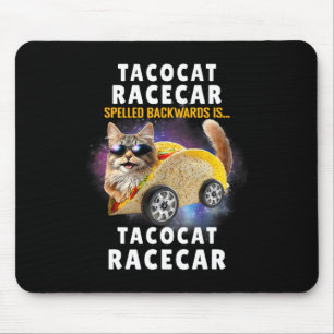 Tacocat Racecar Spelled Backwards Funny Mexican Ca Mouse Mat