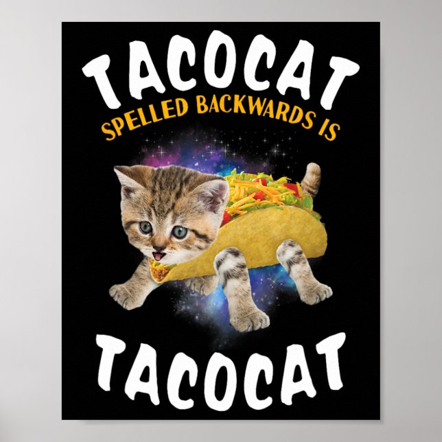 Tacocat Spelled Backward Is Tacocat Tee Cat And Ta Poster (Front)