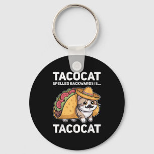 Tacocat Spelled Backwards Is Tacocat Cat And Taco Key Ring