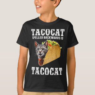 Tacocat Spelled Backwards Is Tacocat Funny Cat Lov T-Shirt