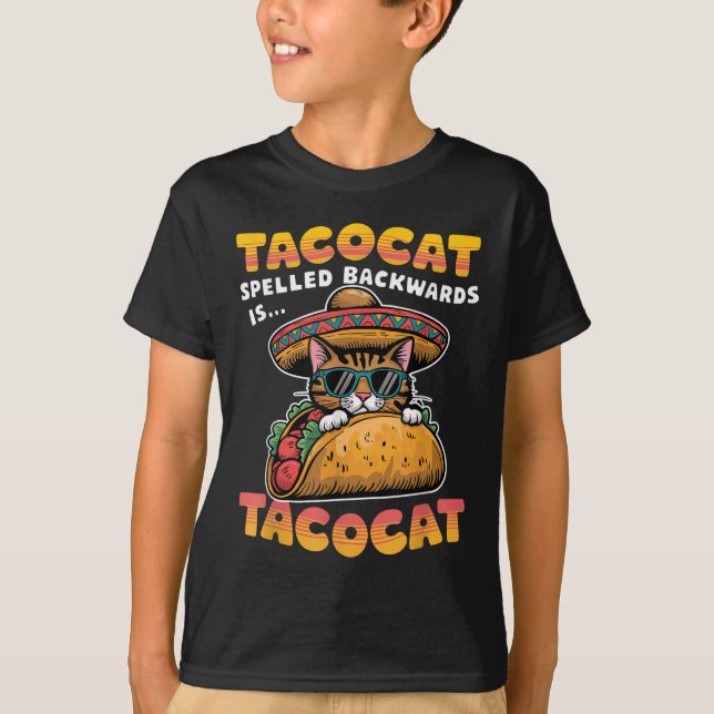 Tacocat Spelled Backwards Shirt Taco Cat Cinco De  (Front)