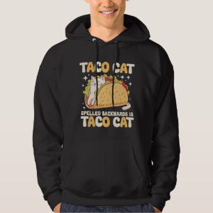 Tacocat Spelled Backwards Taco Cat Mexican Hoodie