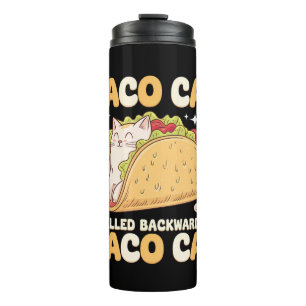 Tacocat Spelled Backwards Taco Cat Mexican Thermal Tumbler