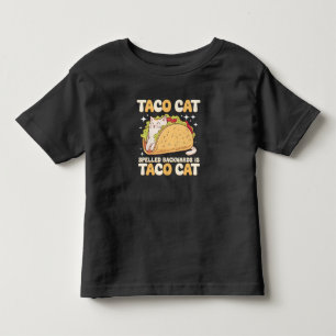 Tacocat Spelled Backwards Taco Cat Mexican Toddler T-Shirt