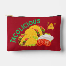 Taco'Licious Tacos And Happy Nacho Accessory Pouch