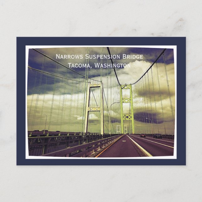 Tacoma Narrows Suspension Bridge, Washington Postcard (Front)