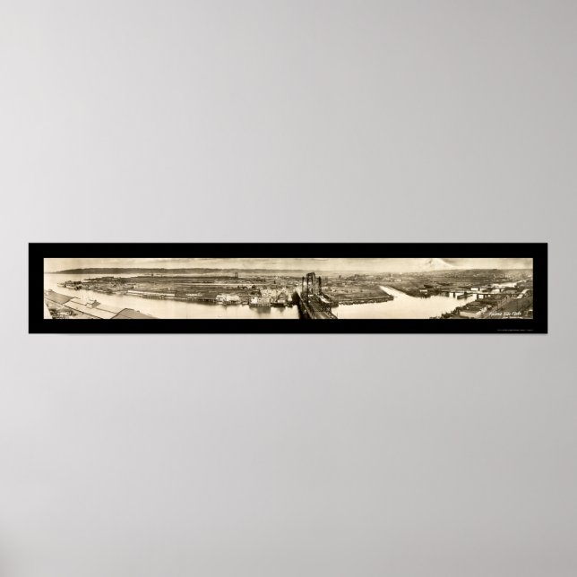 Tacoma, WA Tide Flats Photo 1919 Poster (Front)