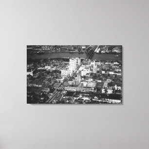 Tacoma, WA View of Business District from Air Canvas Print