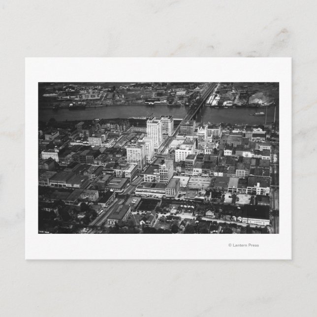 Tacoma, WA View of Business District from Air Postcard (Front)