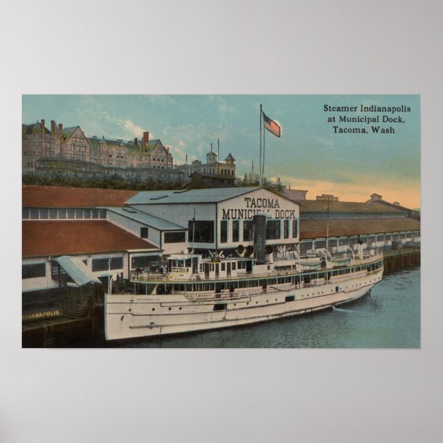 Tacoma, WA - View of Municipal Poster (Front)