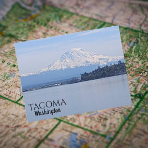 Tacoma, Washington and Mount Rainier Travel Postcard
