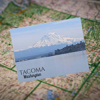 Tacoma, Washington and Mount Rainier Travel Postcard
