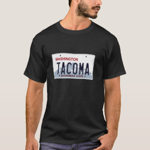Tacoma Washington State Hometown Neighbourhood Lic T-Shirt