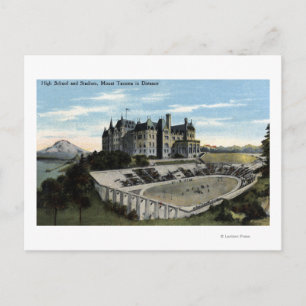 Tacoma, Washington - View of High School Postcard