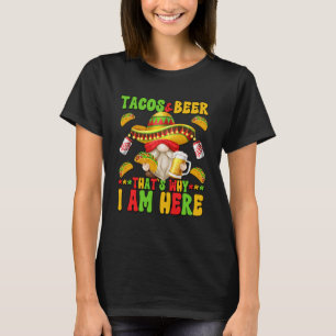 Tacos And Beer Saying For Men Cinco De Mayo Mexica T-Shirt