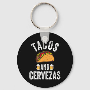 Tacos And Cervezas Shirt Funny Cinco De Mayo Mexic Key Ring