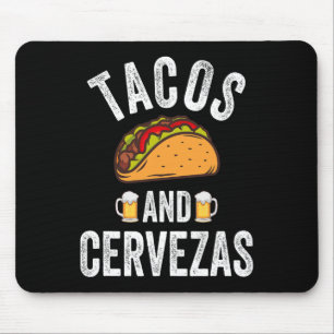 Tacos And Cervezas Shirt Funny Cinco De Mayo Mexic Mouse Mat