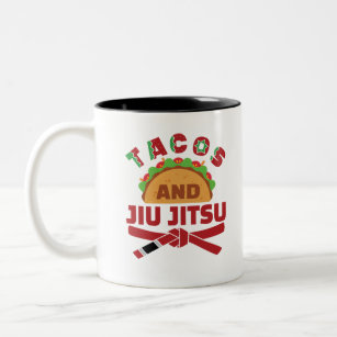 Tacos and Jiu Jitsu Two-Tone Coffee Mug