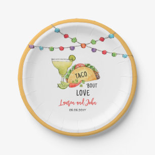 Tacos and Margarita Couples shower Paper Plate