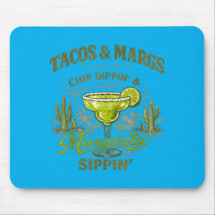 Tacos And Margaritas Social Club Funny Food Drink Mouse Mat