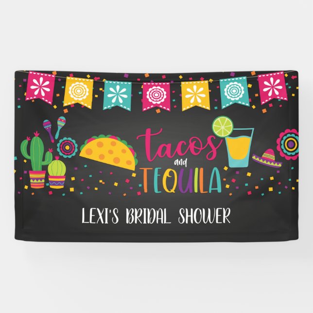 Tacos and Tequila Banner - Blk (Horizontal)