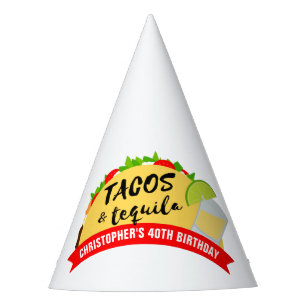 Tacos and Tequila Birthday Party Hat