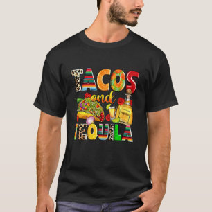 Tacos and Tequila Funny Drinking Taco Mexican Food T-Shirt