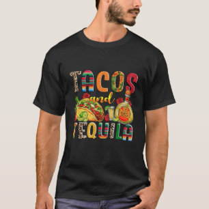 Tacos And Tequila Funny Drinking Taco Mexican Food T-Shirt