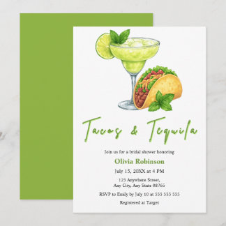 Tacos and Tequila Margarita Bridal Shower Invitation