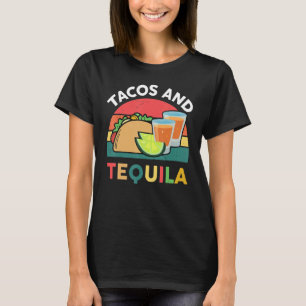 Tacos And Tequila  Men Women Mexican Food  Taco T-Shirt