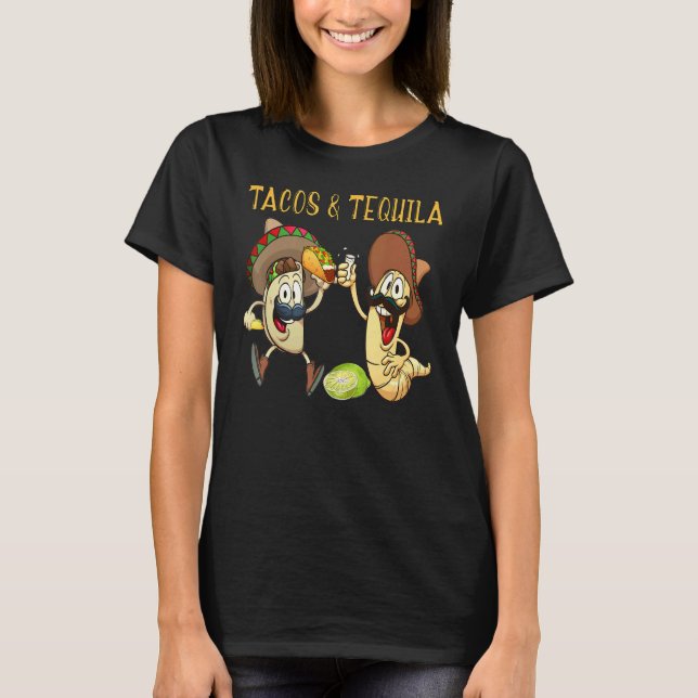 Tacos And Tequila Patron Tequila Mens Tequila Haku T-Shirt (Front)
