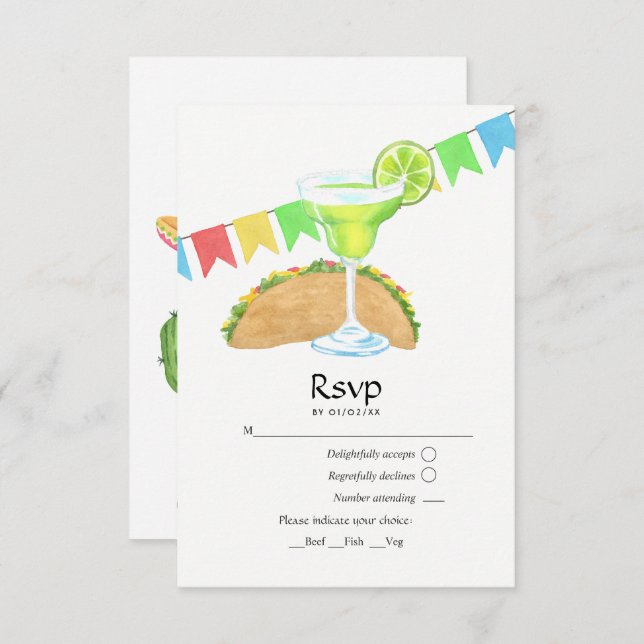 Tacos and Tequila RSVP Card (Front/Back)